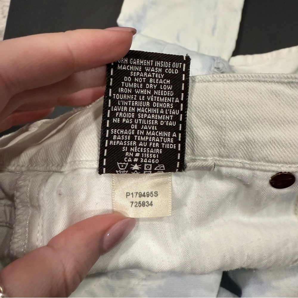 7 For All Mankind Tie Dye Distressed Roxanne  Skinny Jeans - Picture 9 of 12